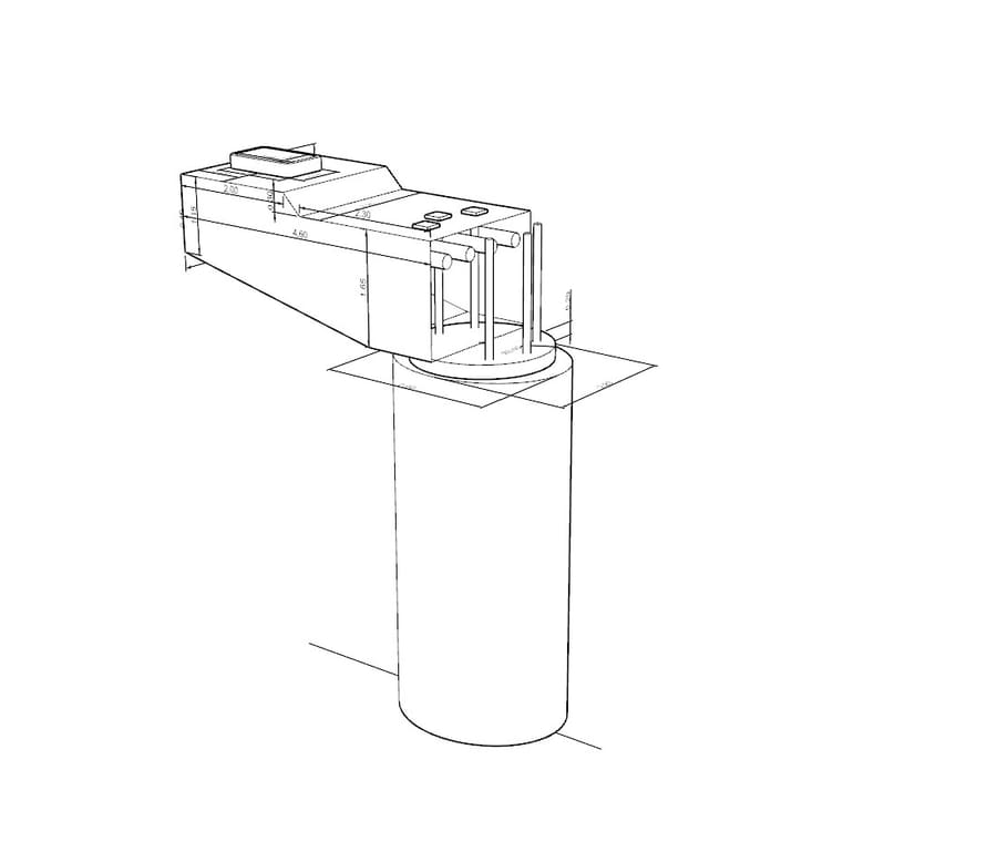 Pulvino prefabbricato in c.a. — sketch 3D